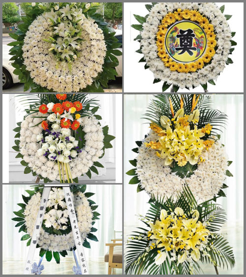 湖北黄冈市黄梅县孔垄镇公口村花圈速递
